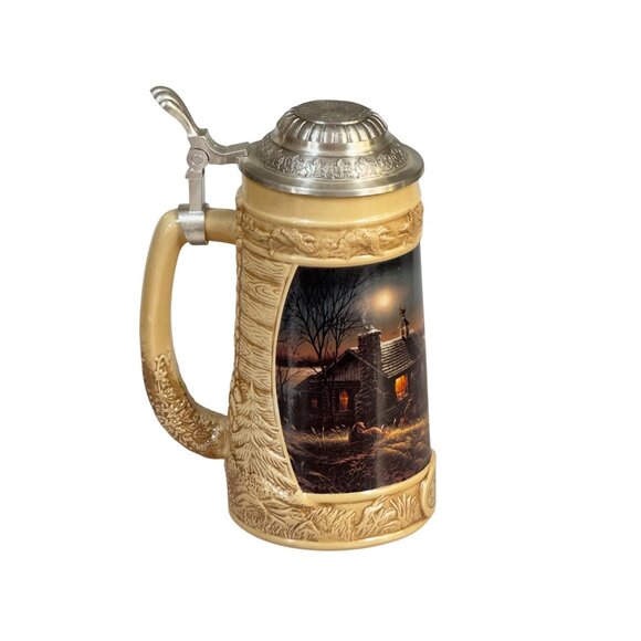 Hadley Coll. Perfect Getaway Series Terry Redlin Shoreline Neighbors Beer Stien - Picture 2 of 9